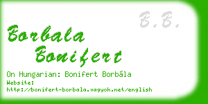 borbala bonifert business card