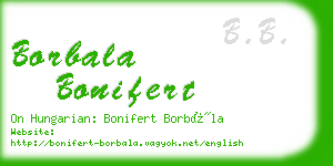 borbala bonifert business card